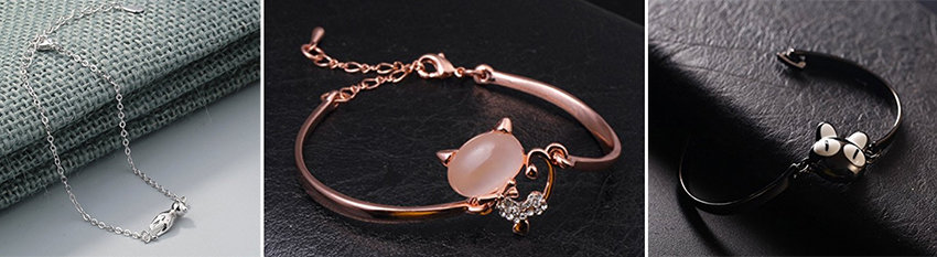 regalo di natale bracciale a tema gatto