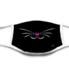 Mascherina lavabile musetto gatto nera