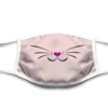 Mascherina lavabile musetto gatto rosa