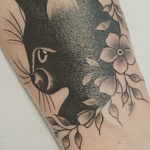 tatuaggio gatto nero