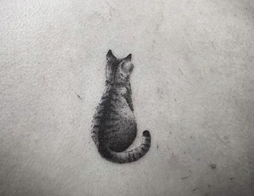 tatuaggio realistico gatto