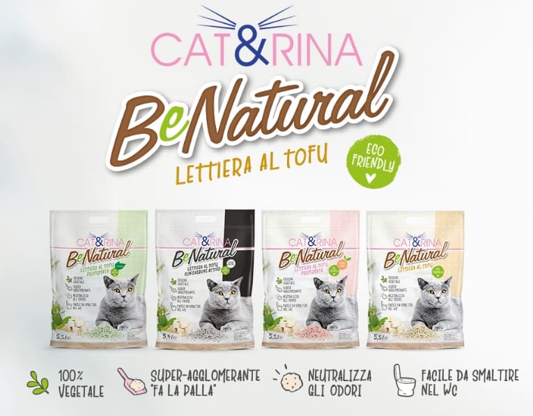 lettiera biodegradabile per gatti al tofu