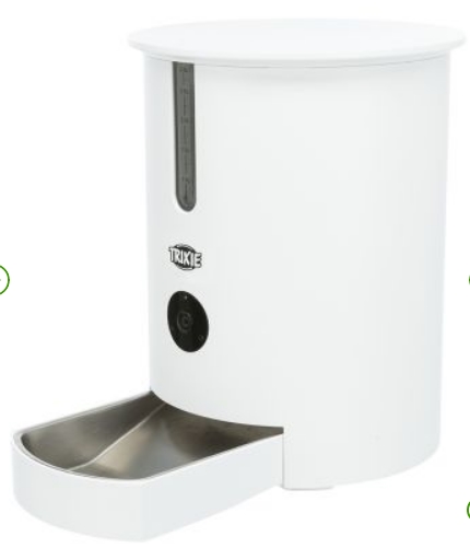 distributore automatico crocchette gatto con telecamera